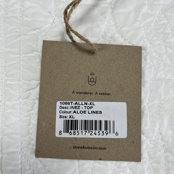 NWT Stone Fox Swim Aloe Lines Inez Bikini Top - Picture 4 of 5